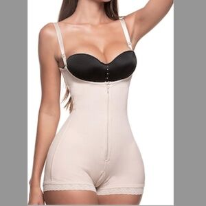 Sonryse Fajas Post Surgery Shapewear Bodysuit Beige Medium